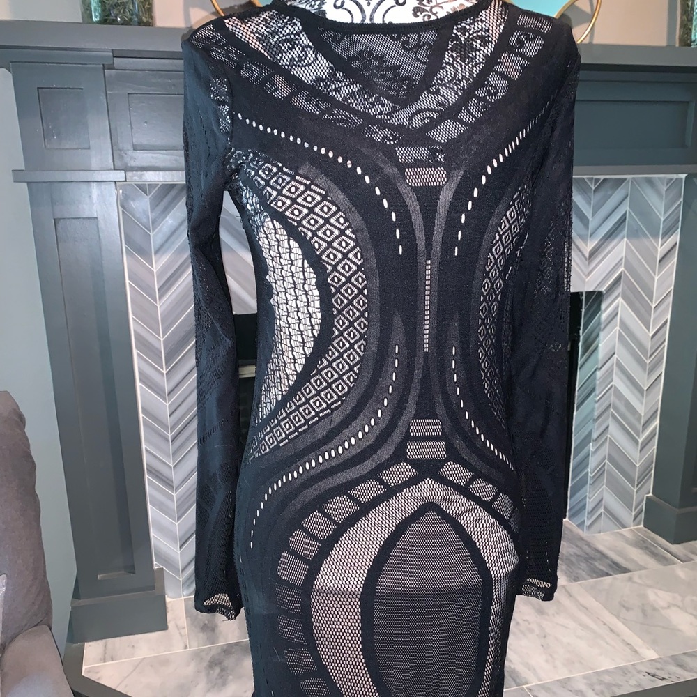 Body hugging sexy black dress